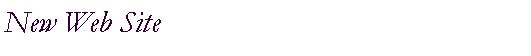Text Box: New Web Site